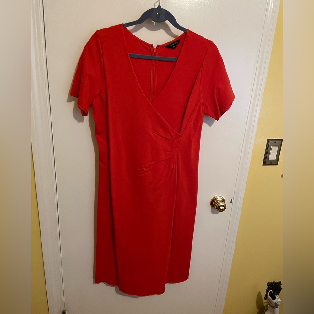 Lands' End Vibrant Red Midi Dress